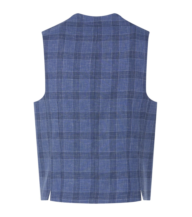 Dutch Dandies Dutch Dandies - Gilet 3005 Blauw grote ruit
