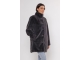 Rino en Pelle Single breasted fake fur coat 10670 graphite