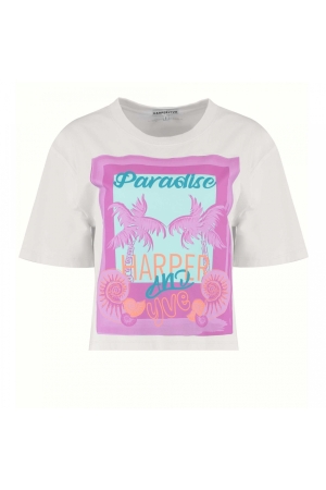 Harper and Yve CROPPED PARADISE-SS 100 cream white