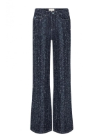 Fabienne Chapot Thea Wide Leg Tweed Jeans 3622 Dark Indigo