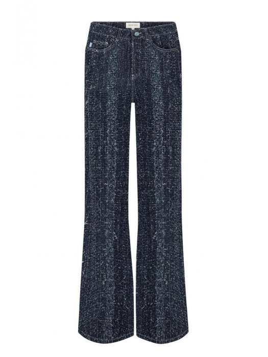 Fabienne Chapot Thea Wide Leg Tweed Jeans 3622 Dark Indigo