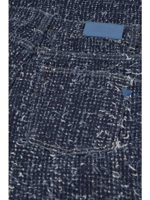Fabienne Chapot Thea Wide Leg Tweed Jeans 3622 Dark Indigo