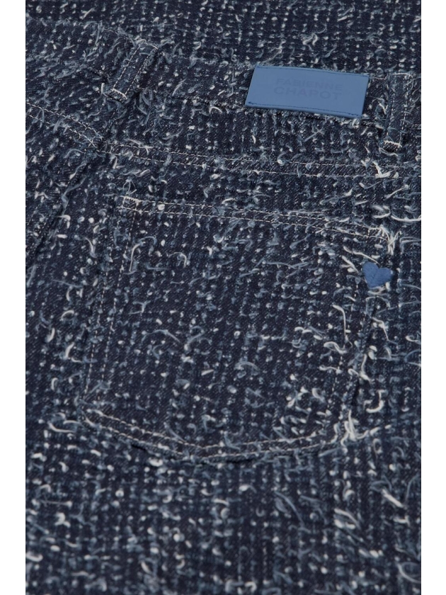 Fabienne Chapot Thea Wide Leg Tweed Jeans 3622 Dark Indigo