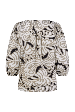Studio Anneloes Layla paisley poplin top 1116 offwhite/clay