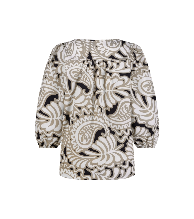 Studio Anneloes Layla paisley poplin top 1116 offwhite/clay