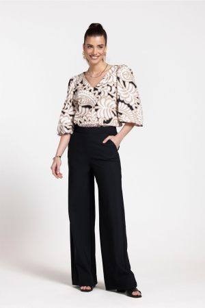 Studio Anneloes Layla paisley poplin top 1116 offwhite/clay