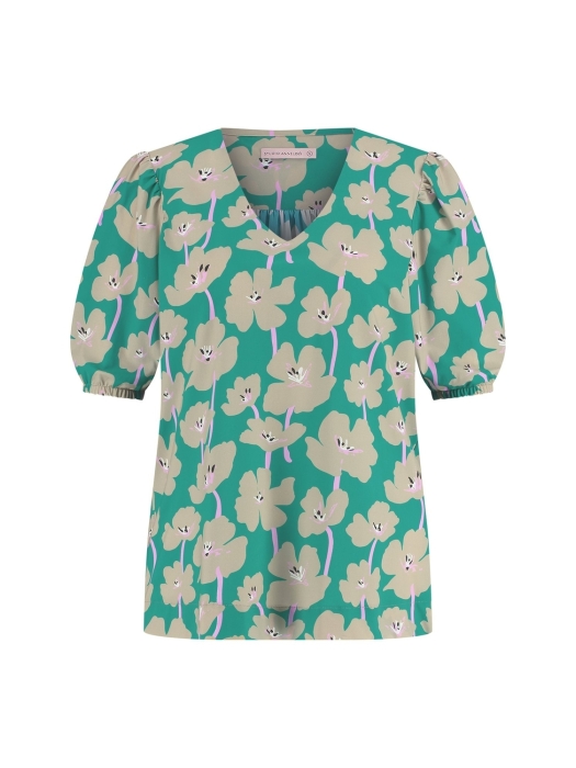 Studio Anneloes Lacee bloom top 7316 smaragd/clay