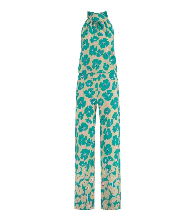Studio Anneloes Monica bloom jumpsuit 1673 clay/smaragd