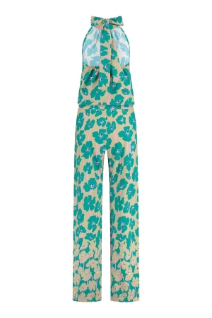Studio Anneloes Monica bloom jumpsuit 1673 clay/smaragd