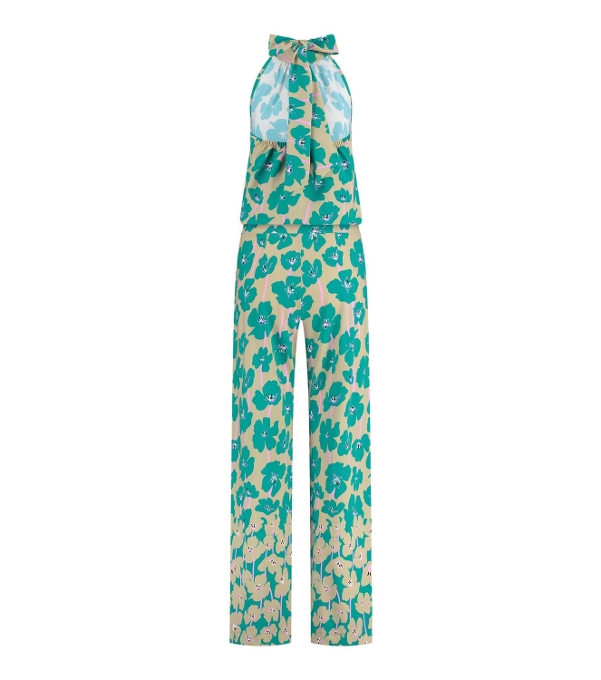 Studio Anneloes Monica bloom jumpsuit 1673 clay/smaragd
