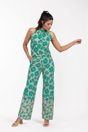 Studio Anneloes Monica bloom jumpsuit 1673 clay/smaragd