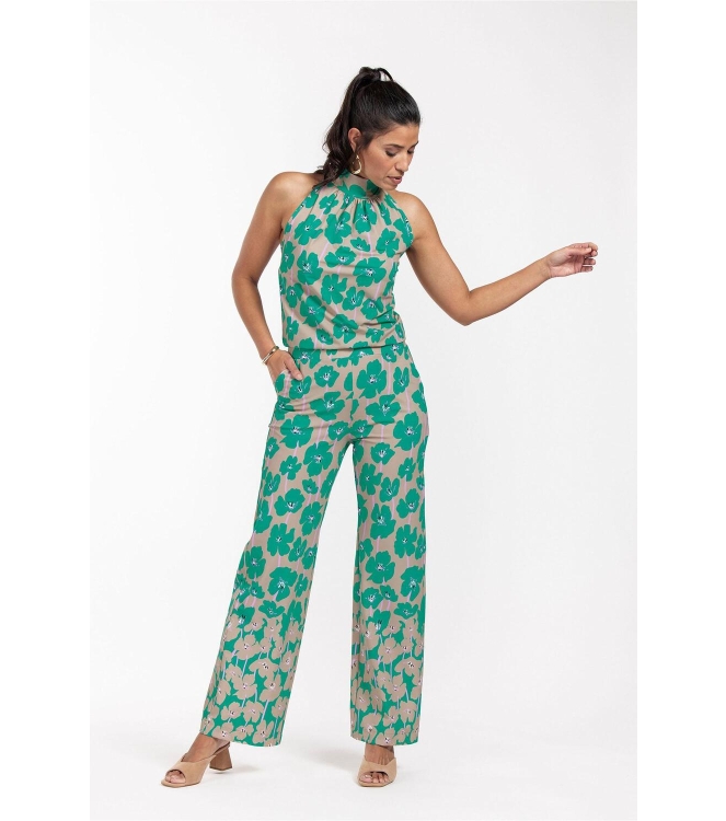 Studio Anneloes Monica bloom jumpsuit 1673 clay/smaragd