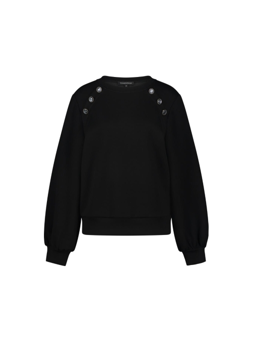 Tramontana Sweater Sailor Buttons 009000 Black