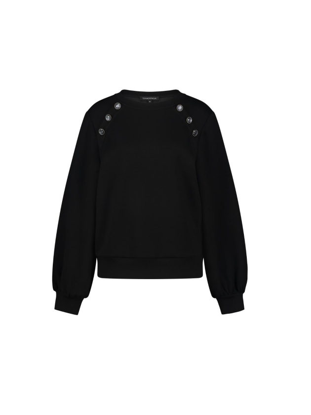 Tramontana Sweater Sailor Buttons 009000 Black