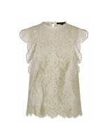 Tramontana Top Lace Ruffles off white