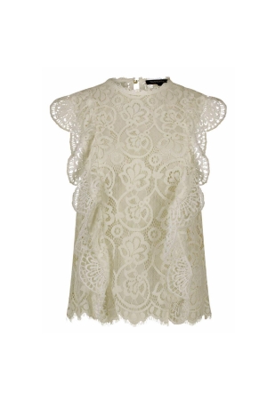 Tramontana Top Lace Ruffles off white