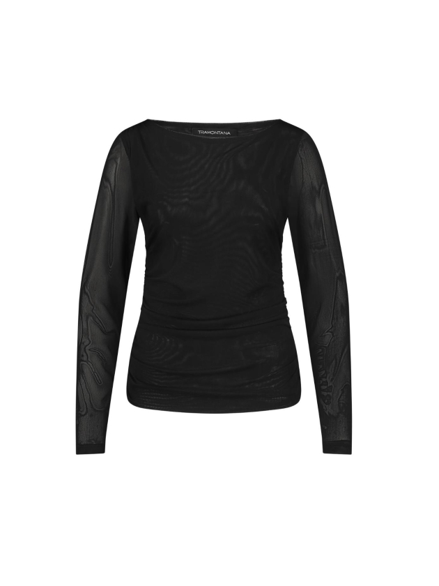 Tramontana Top Gathered Mesh 009000 Black