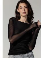 Tramontana Top Gathered Mesh 009000 Black
