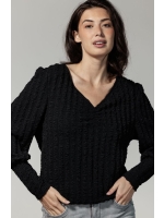 Tramontana Top Structure V-Neck 009000 Black