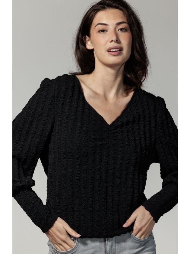 Tramontana Top Structure V-Neck 009000 Black