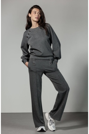 Tramontana Trousers Sailor Buttons 007030 Anthracite melange