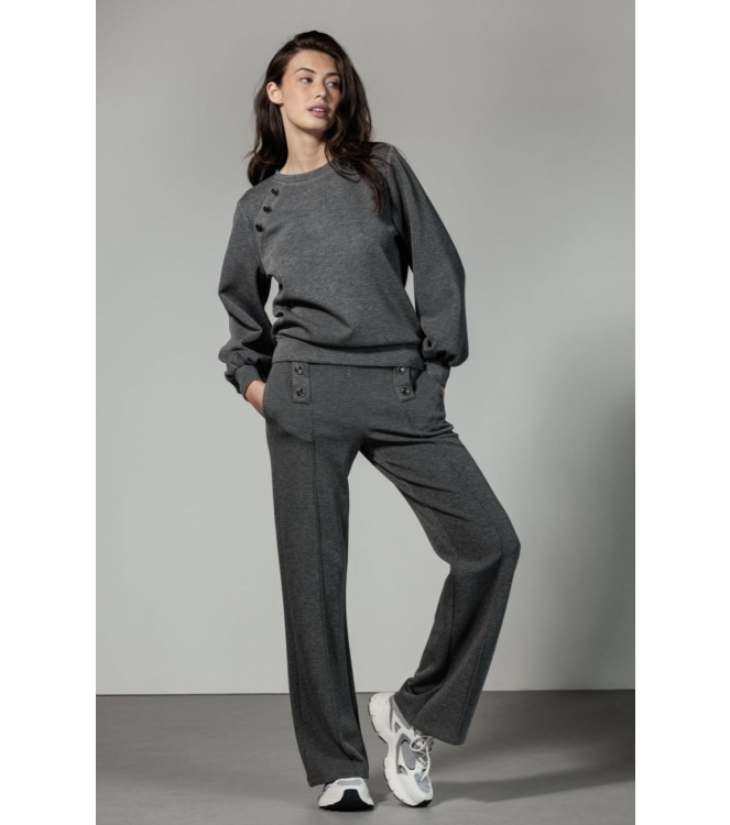 Tramontana Trousers Sailor Buttons 007030 Anthracite melange