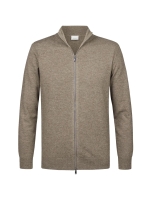 Profuomo CARDIGAN FULL ZIP BROWN MEL 200 Brown