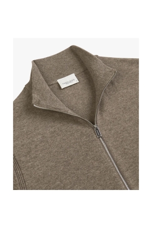 Profuomo CARDIGAN FULL ZIP BROWN MEL 200 Brown