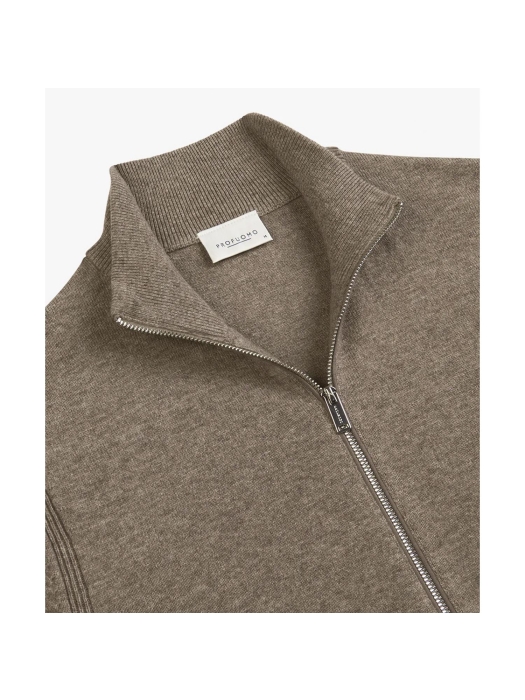 Profuomo CARDIGAN FULL ZIP BROWN MEL 200 Brown