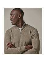 Profuomo CARDIGAN FULL ZIP BROWN MEL 200 Brown