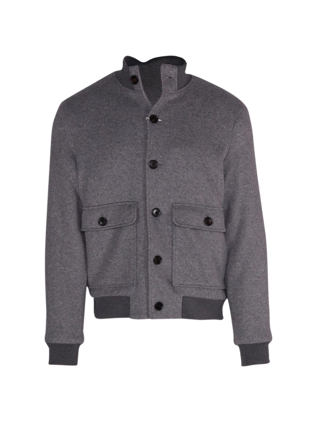 Profuomo OUTERW BMBR KNIT JACK L GREY Light grey