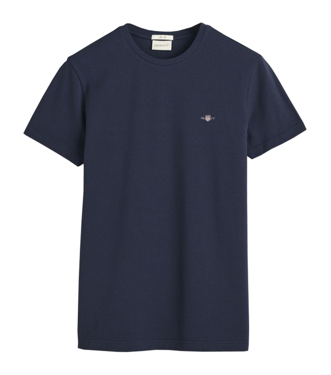 Gant SLIM PIQUE SS T-SHIRT 433 EVENING BLUE