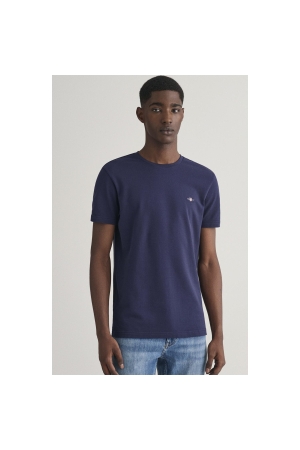 Gant SLIM PIQUE SS T-SHIRT 433 EVENING BLUE