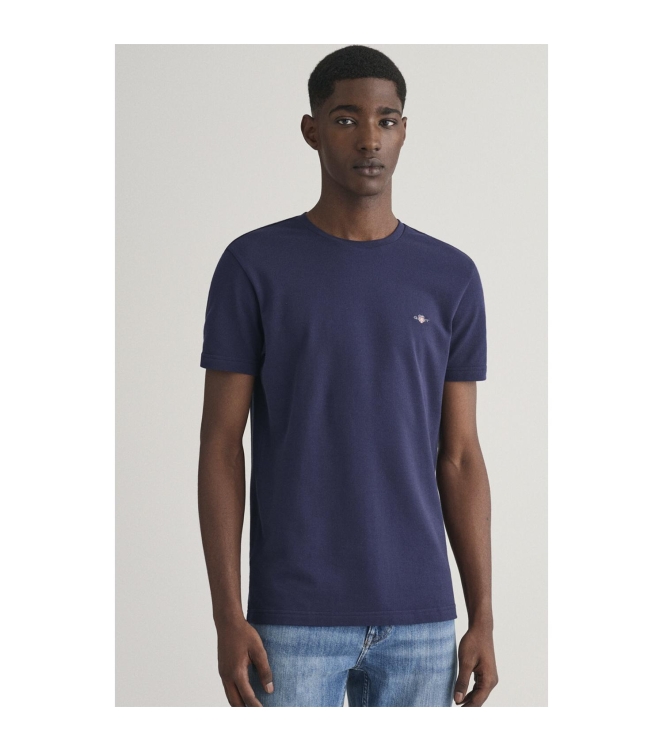 Gant SLIM PIQUE SS T-SHIRT 433 EVENING BLUE