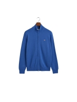 Gant CASUAL COTTON ZIP CARDIGAN 407 RICH BLUE