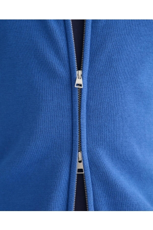 Gant CASUAL COTTON ZIP CARDIGAN 407 RICH BLUE