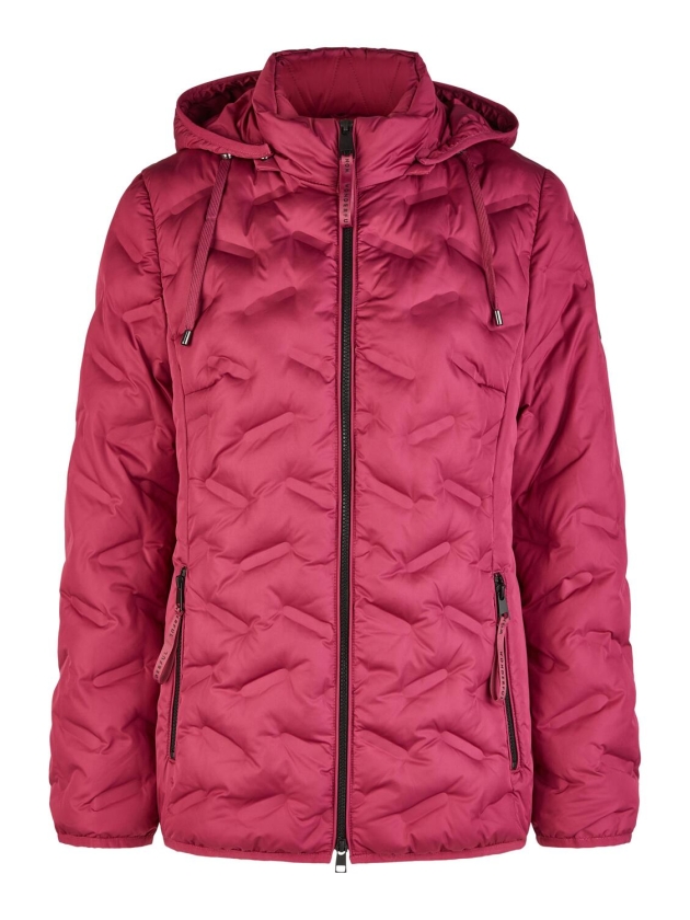 Lebek Jacke Stepp mit Kapuze 525 Wild berry