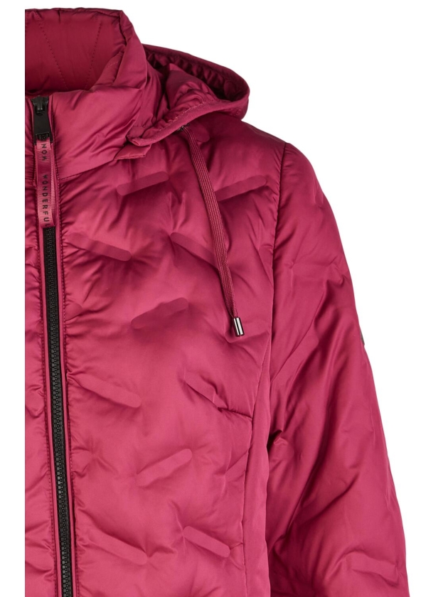 Lebek Jacke Stepp mit Kapuze 525 Wild berry