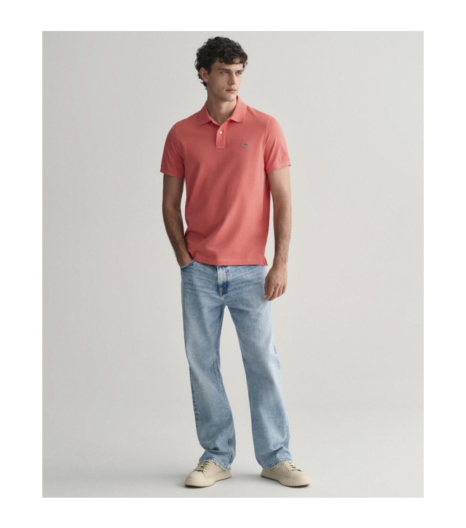 Gant REG SHIELD SS PIQUE POLO 628 SUNSET PINK