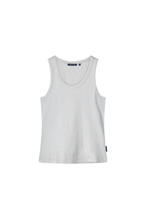 Summum Woman Rib tanktop cotton rib 810 Mist