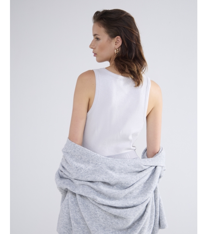 Summum Woman Rib tanktop cotton rib 810 Mist