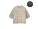 Summum Woman Cardigan 3/4 sleeve fringe knit 122 Ivory