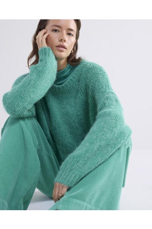 Summum Woman Sweater alpaca blend knit 624 Peacock