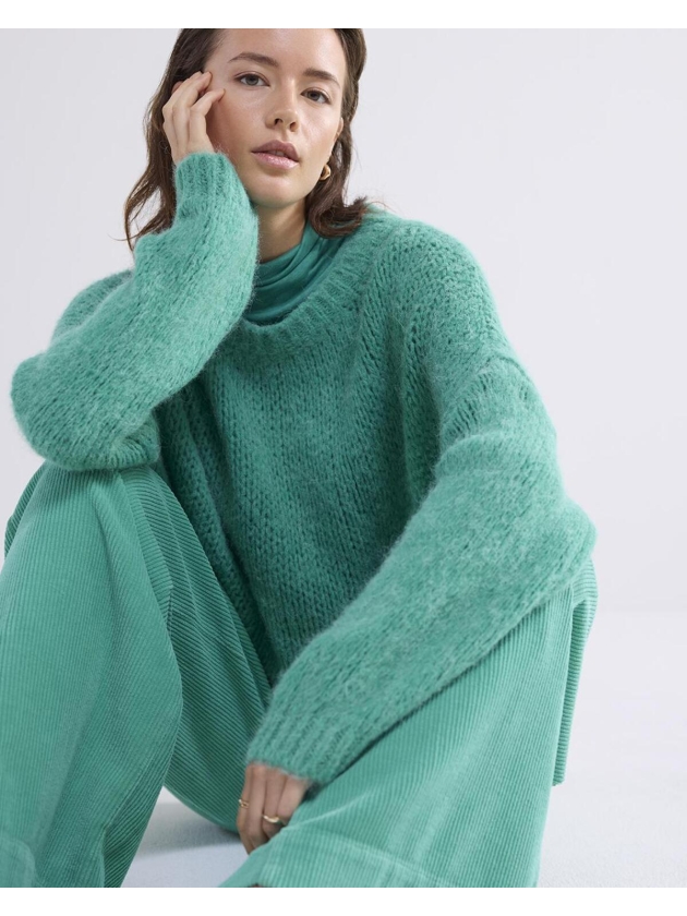 Summum Woman Sweater alpaca blend knit 624 Peacock