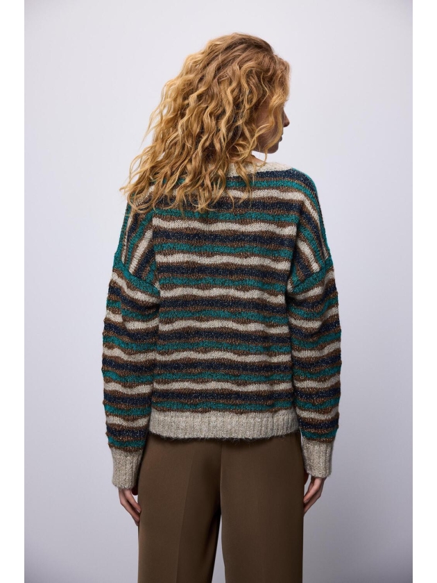 Summum Woman Sweater multi colour alpaca lurex knit 120 Multicolour