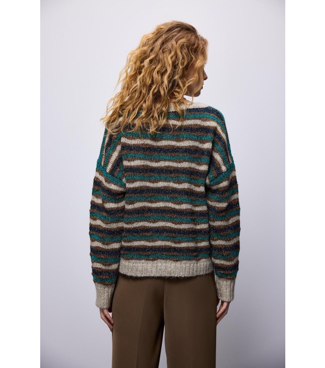 Summum Woman Sweater multi colour alpaca lurex knit 120 Multicolour
