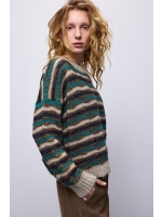 Summum Woman Sweater multi colour alpaca lurex knit 120 Multicolour