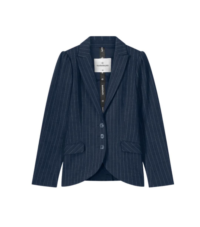 Summum Woman Blazer punto vintage stripe 495 Midnight blue