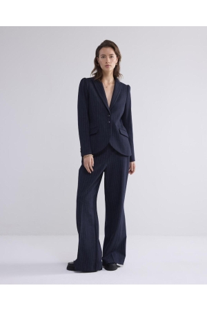 Summum Woman Blazer punto vintage stripe 495 Midnight blue