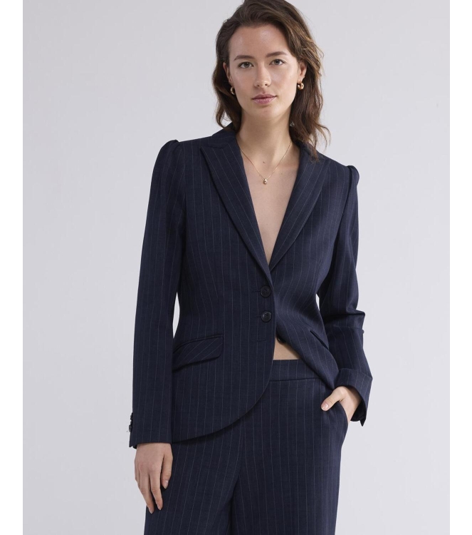 Summum Woman Blazer punto vintage stripe 495 Midnight blue